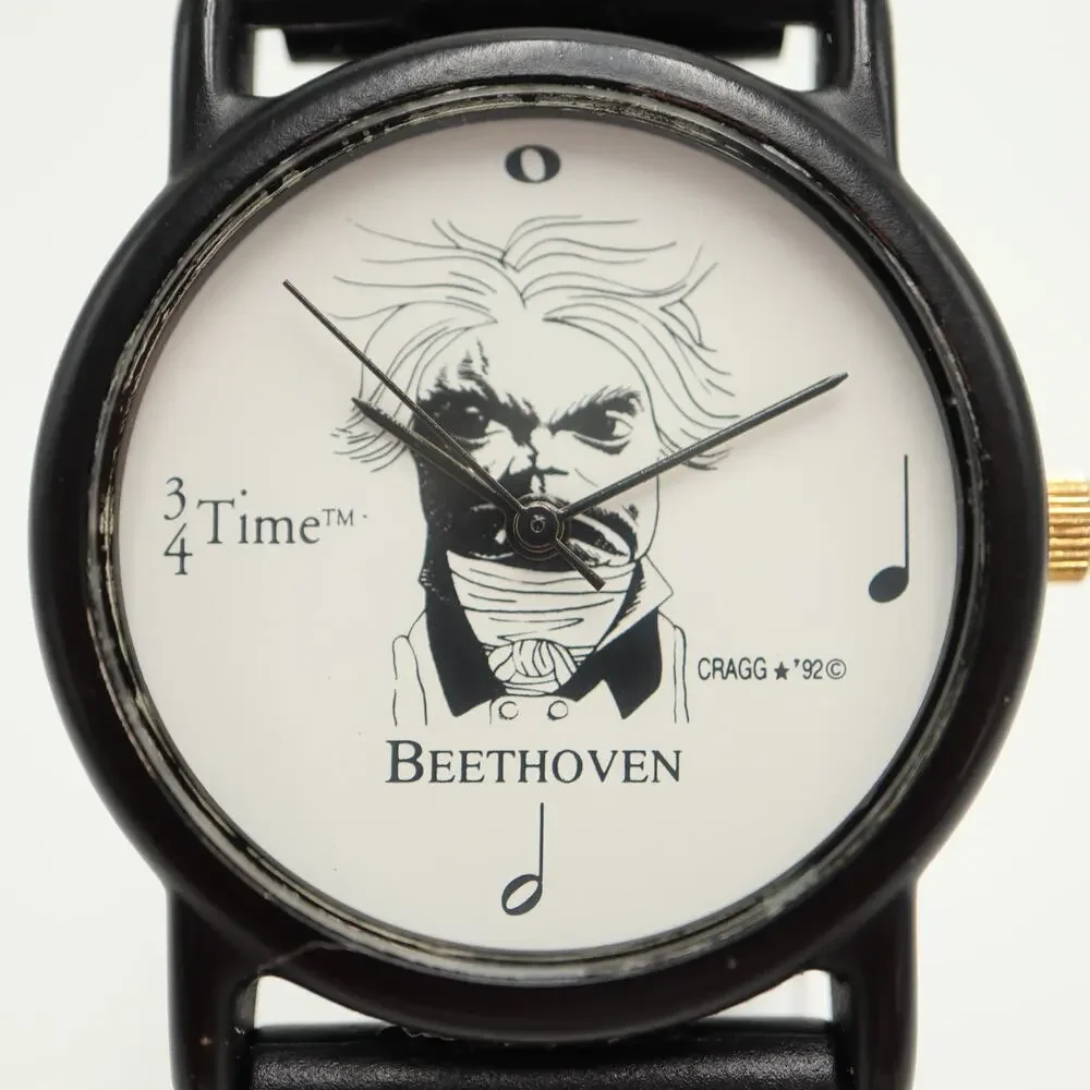 Vintage Beethoven 3/4 Time 31mm Watch Ludwig Face Notes Fantasma New Battery